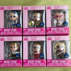 Britney Spears Funko Minis Pop Star Vinyl Figures Set of Six (One Metallic) NIB